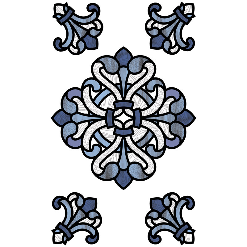 Lark Manor Stained Glass Window Decal & Reviews Wayfair